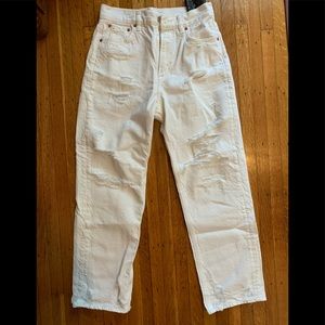 Zara white ripped jeans never worn